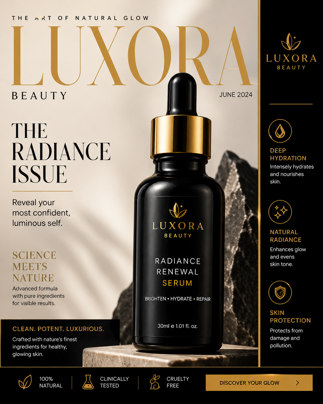 Luxora Magazine Cover Post portfolio sample