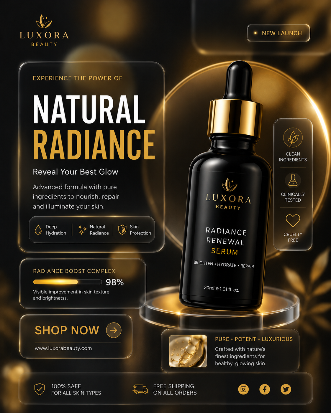 Natural Radiance Launch Creative portfolio sample