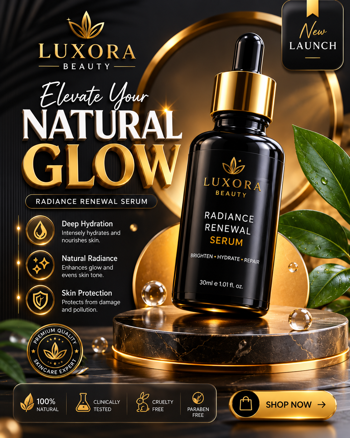 Premium Skincare Product Ad portfolio sample