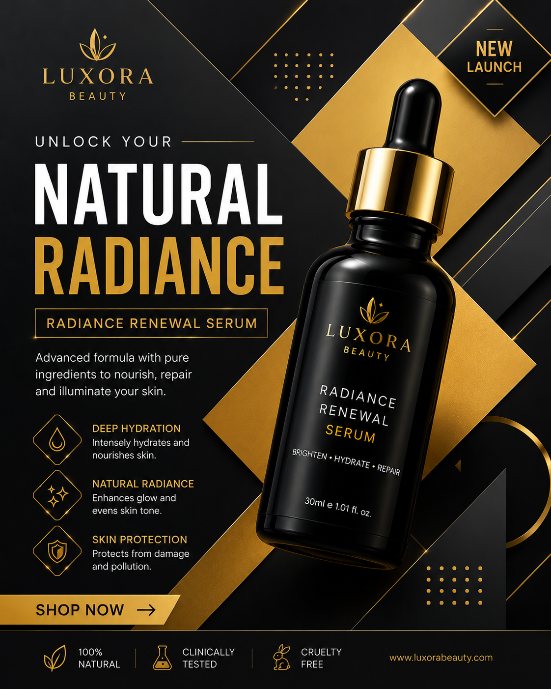 Geometric Skincare Creative portfolio sample